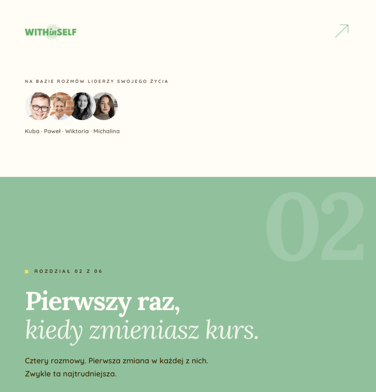 Pierwszy raz, kiedy zmieniasz kurs.